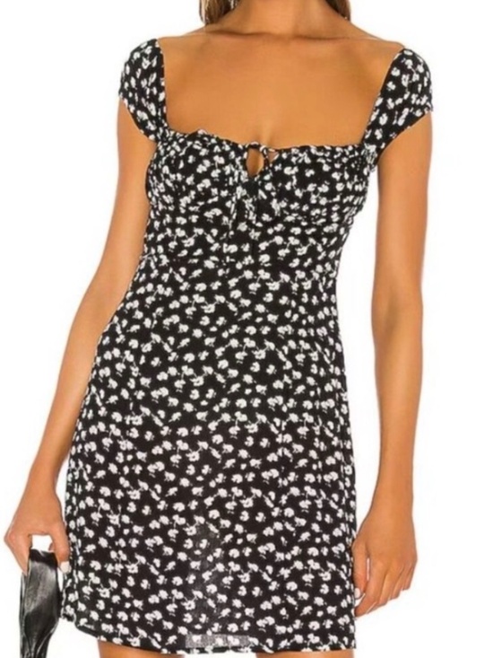 All Saints Dresses & Skirts - All Saints Floral Mini Dress in Black and White